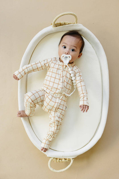 Burnt Orange Plaid Zippy Romper