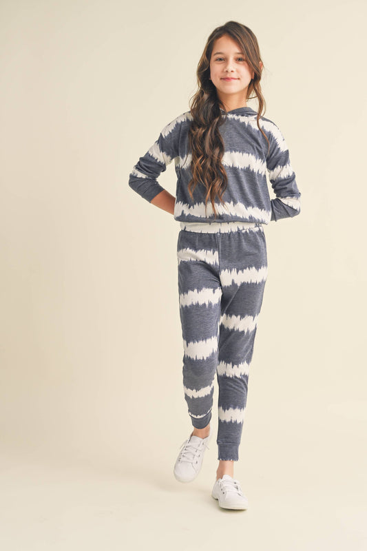 Girls Hooded Pull Over Jogger Lounge Set