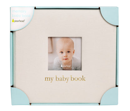 Ivory Linen Baby Memory Book