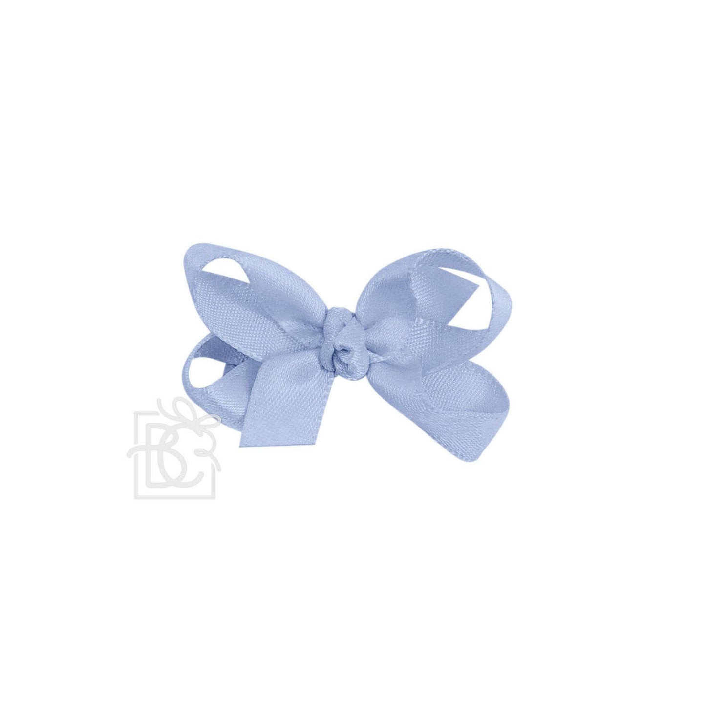 SATIN BOW ON CLIP: POWDER PINK / 5.5" Huge - 2.25" Ribbon on Alligator Clip