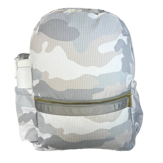 Snow Camo Seersucker Medium Backpack