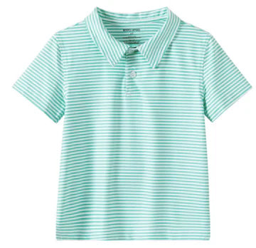 Boys Carnival Green & White Polo