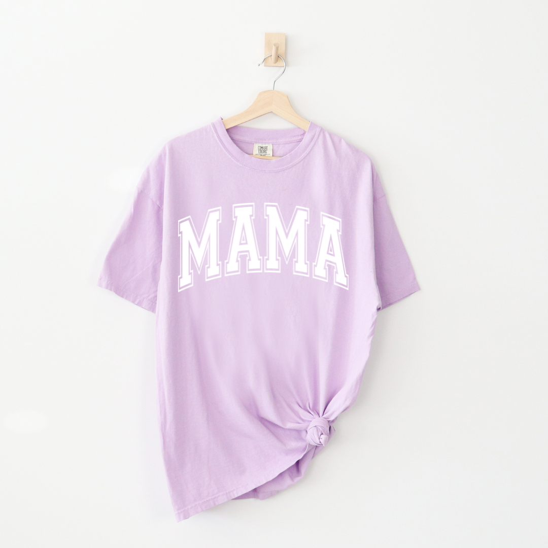 MAMA Varsity Tee: Orchid