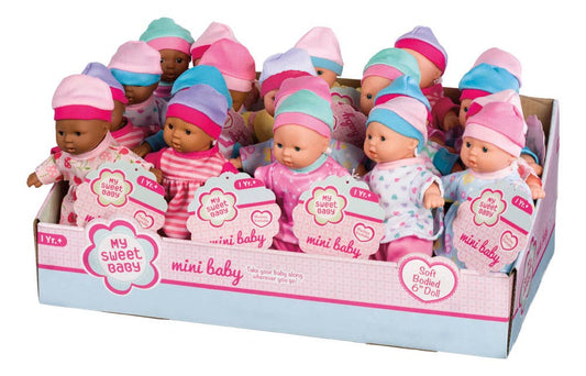 My Sweet Baby 6" Mini Babies-Asst Skin Tones Dolls