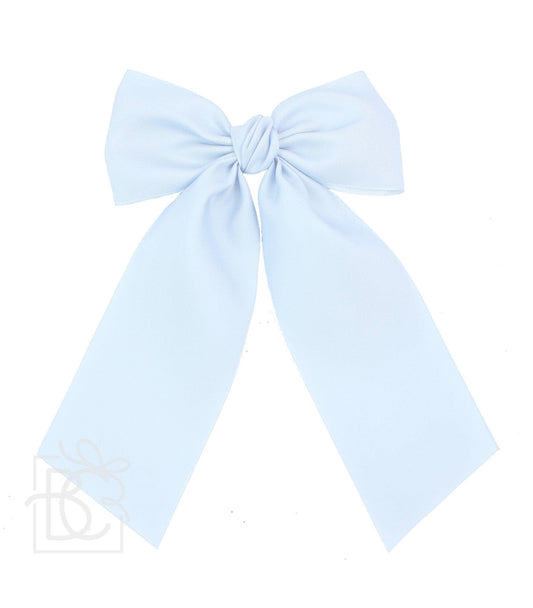 Satin Bow with Tails: Millennium Blue / 4.5" Large