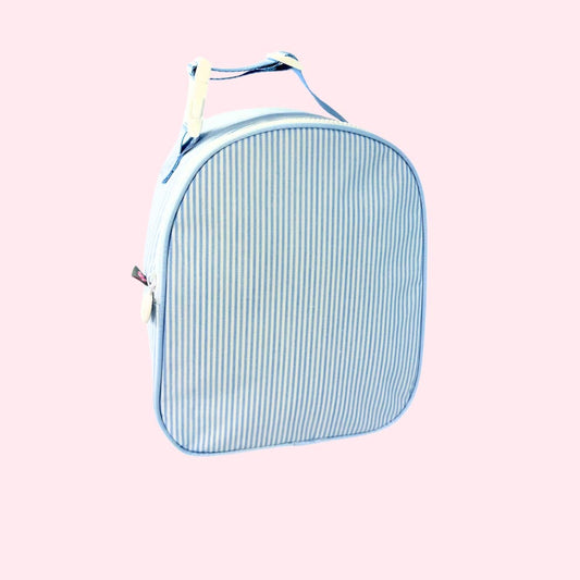 Baby Blue Preppy Stripe Glossy Lunchbox