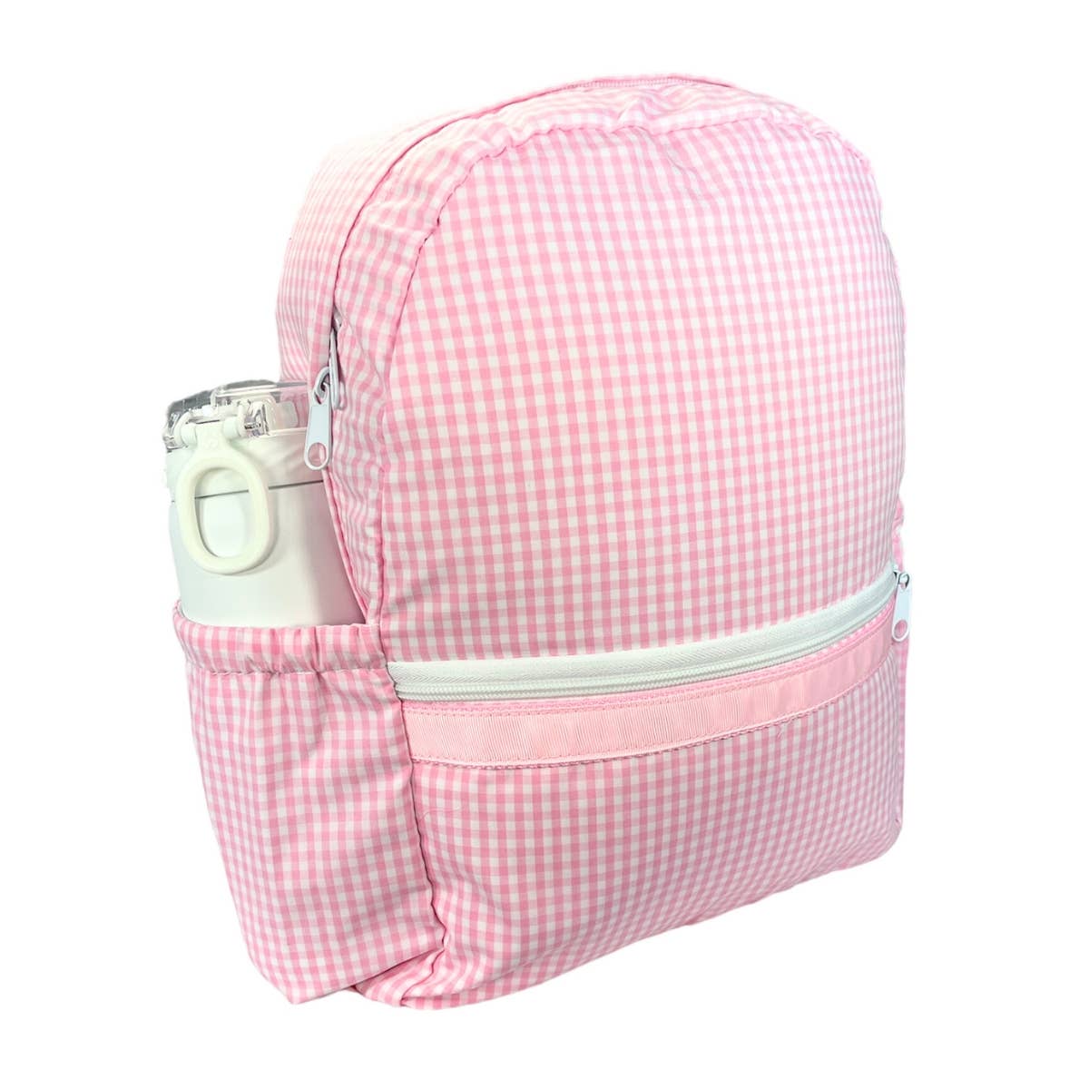 Pink Gingham Medium Backpack w/ Pocket