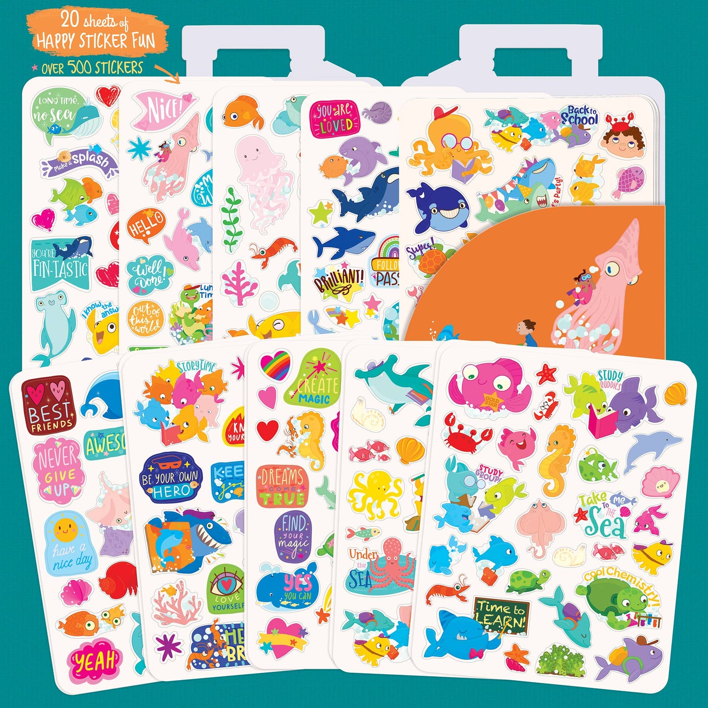 500+ Stickers On-the-Go School of Fish