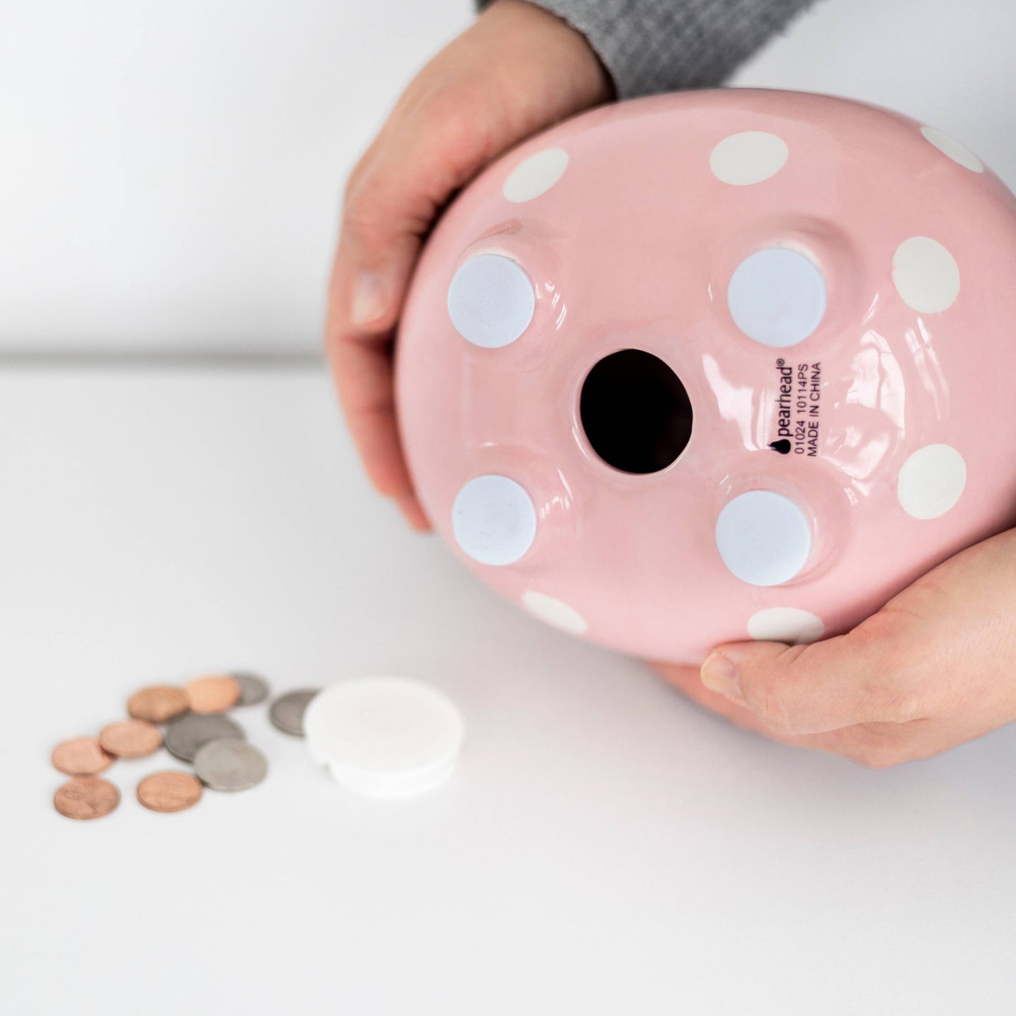 Blue Polka Dot Piggy Bank