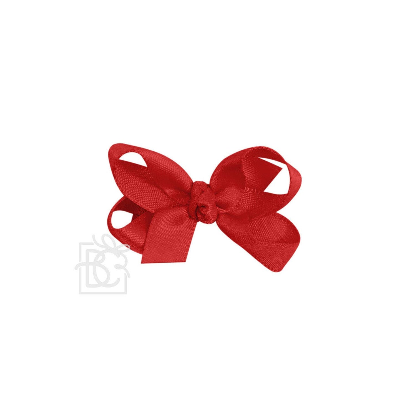 SATIN BOW ON CLIP: POWDER PINK / 5.5" Huge - 2.25" Ribbon on Alligator Clip
