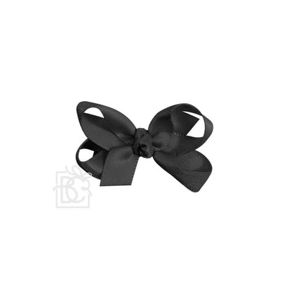 SATIN BOW ON CLIP: POWDER PINK / 5.5" Huge - 2.25" Ribbon on Alligator Clip