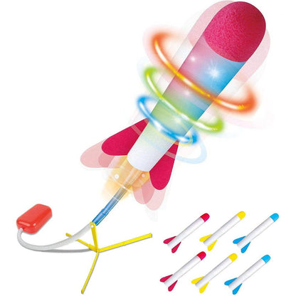 Toy Jump Rocket Launcher Set with LED Lights