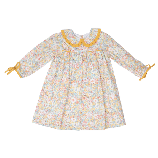 Cecilia Blue & Yellow Kid's Floral Dress