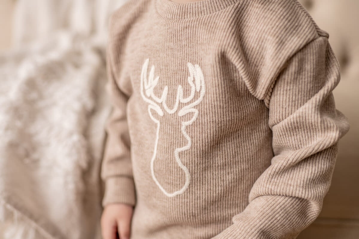 Deer Embroidery Sweater