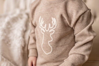 Deer Embroidery Sweater