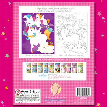 Unicorn Land Dry Erase Coloring Book