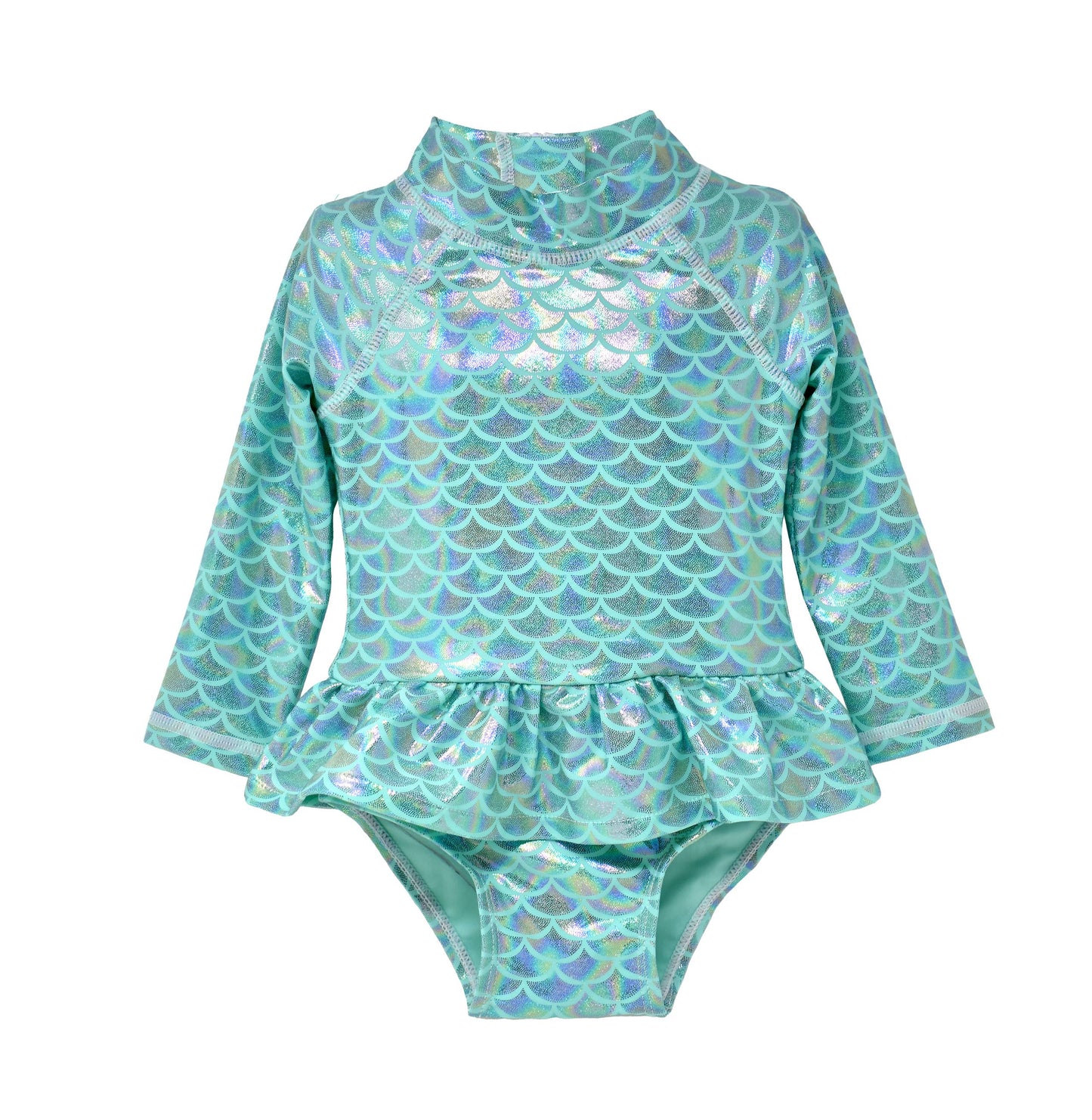 Fairy Tale Scales Ruffle Rash Guard Swimsuit
