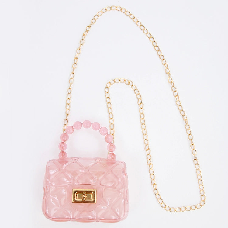 Clear Jelly Purse: Pink