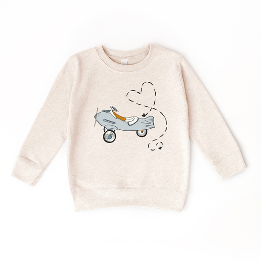 "Love is in the Air" Airplane Valentine Day Kids sweatshirt