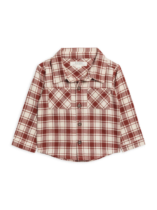 Lev Flannel Long Sleeve Collared Shirt