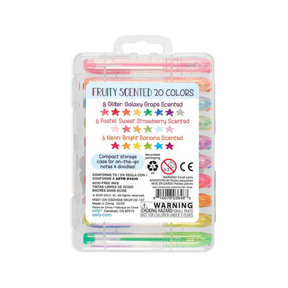 Mini Doodlers Fruity Scented Gel Pens - Set of 20