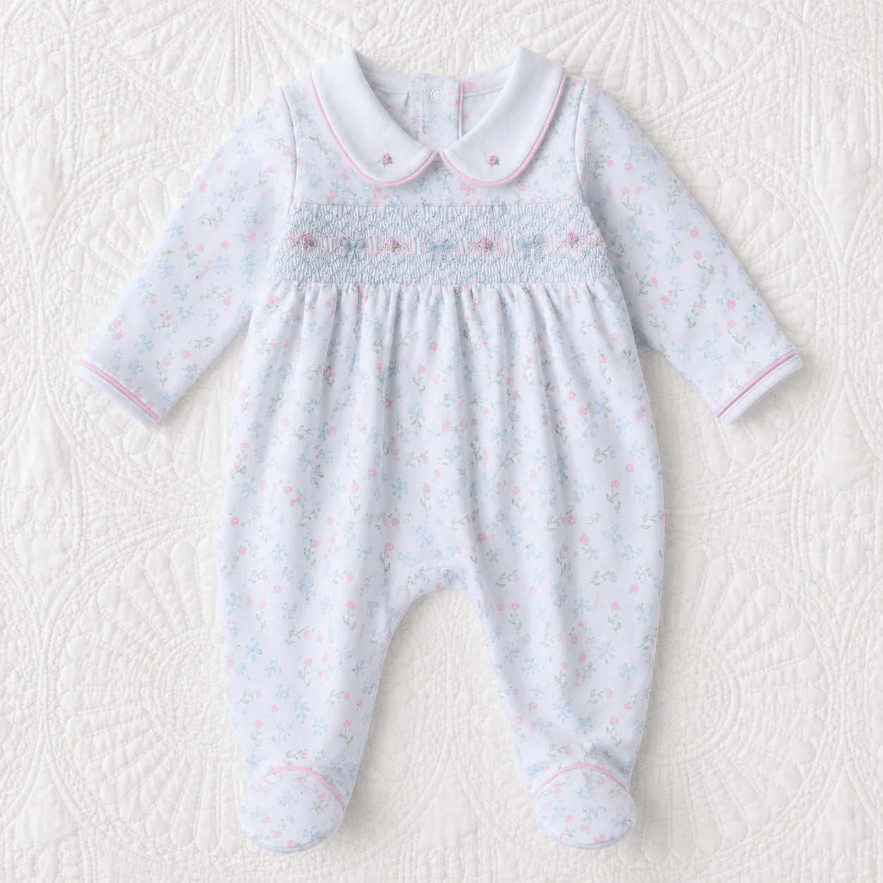 Evelyn's Classics Smocked Footie