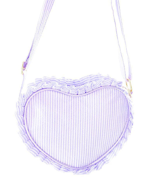 Seersucker Heart Purse