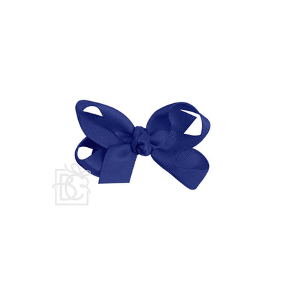 SATIN BOW ON CLIP: POWDER BLUE / 5.5" Huge - 2.25" Ribbon on Alligator Clip