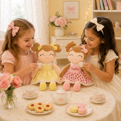 16" Keepsake Plush Doll - Yellow Dress Light Brown Hair