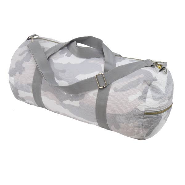 Snow Camo Seersucker Weekend Duffel