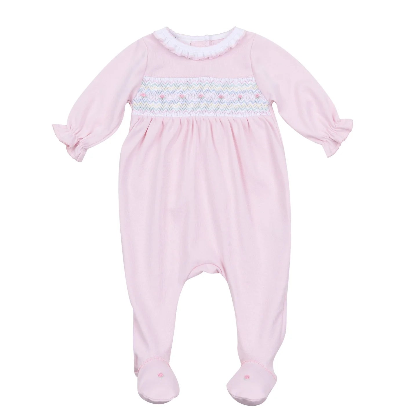 June's Classics Smocked Ruffle Footie