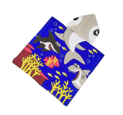 Shark Hooded Poncho Towel