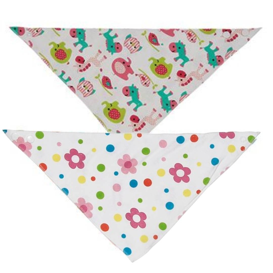 Flowers/Girl Jungle Bandana Bibs