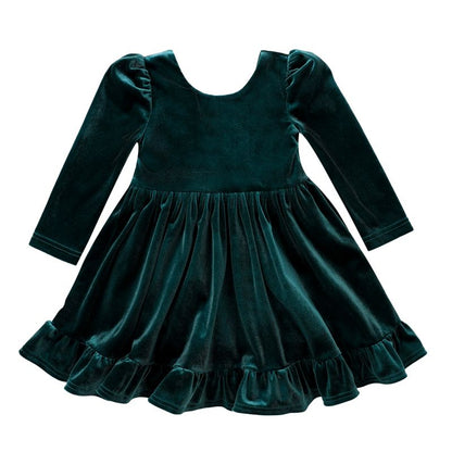 Green Velvet Dress