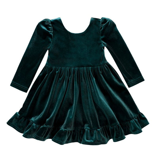 Green Velvet Dress
