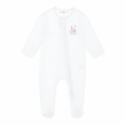 Pink Noah's Ark Zip Footie