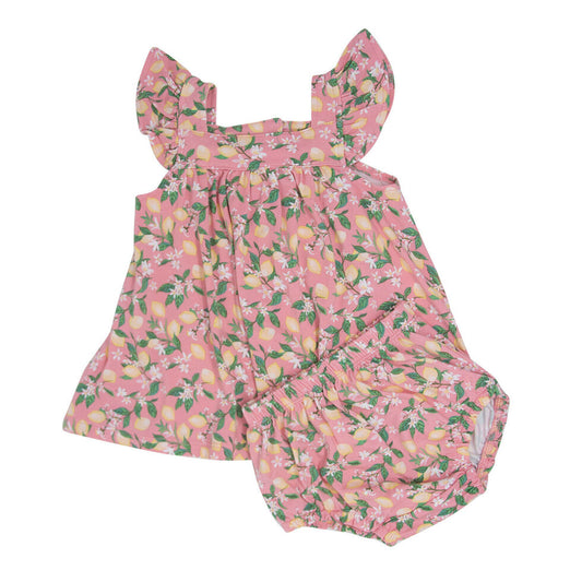 Pink Lemons Ruffle Dress & Bloomers