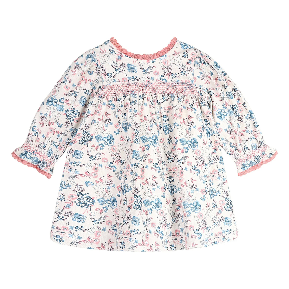 Smocked Pastel Parade Cord Dress