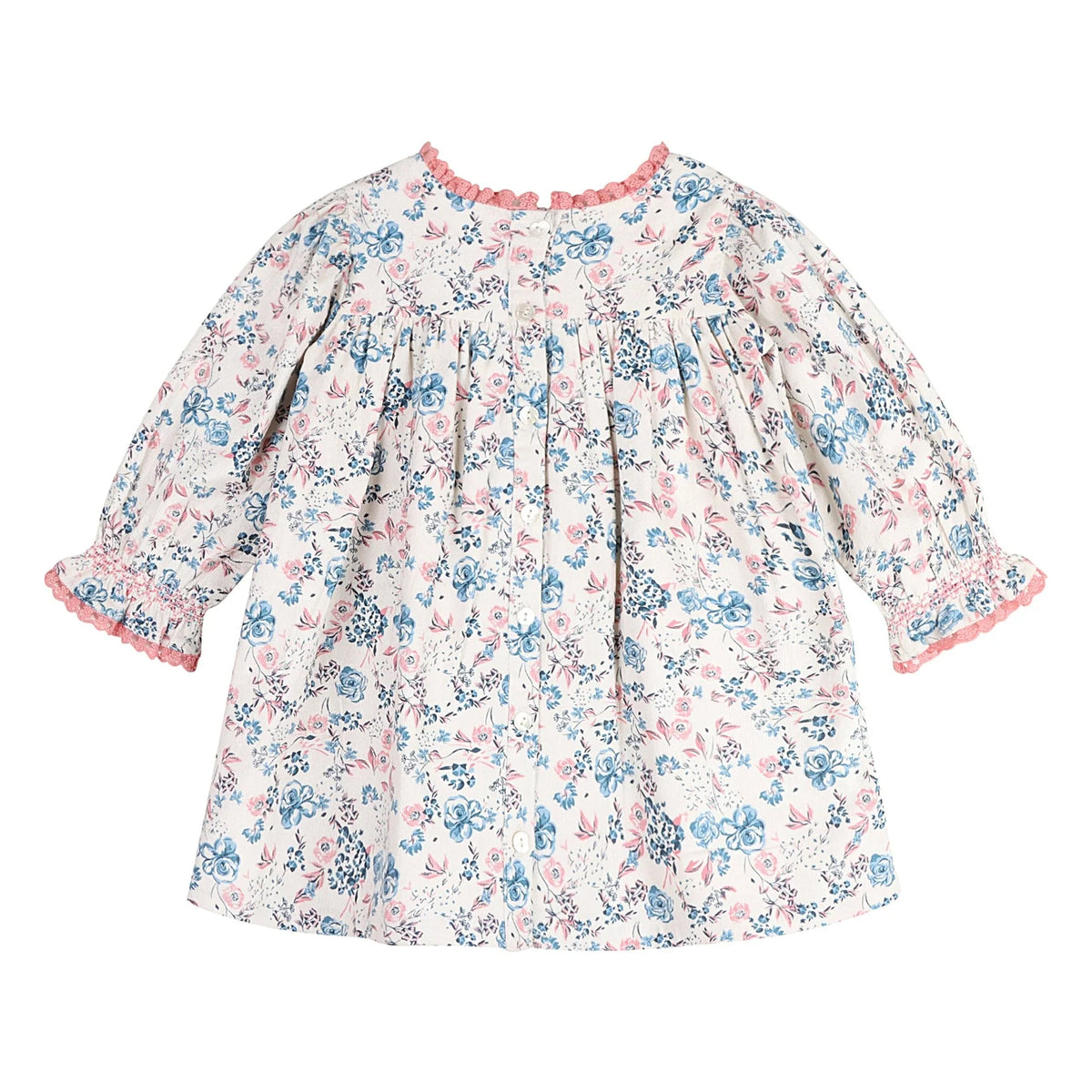 Smocked Pastel Parade Cord Dress