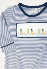 Mallard Duck Smocked Boys Romper