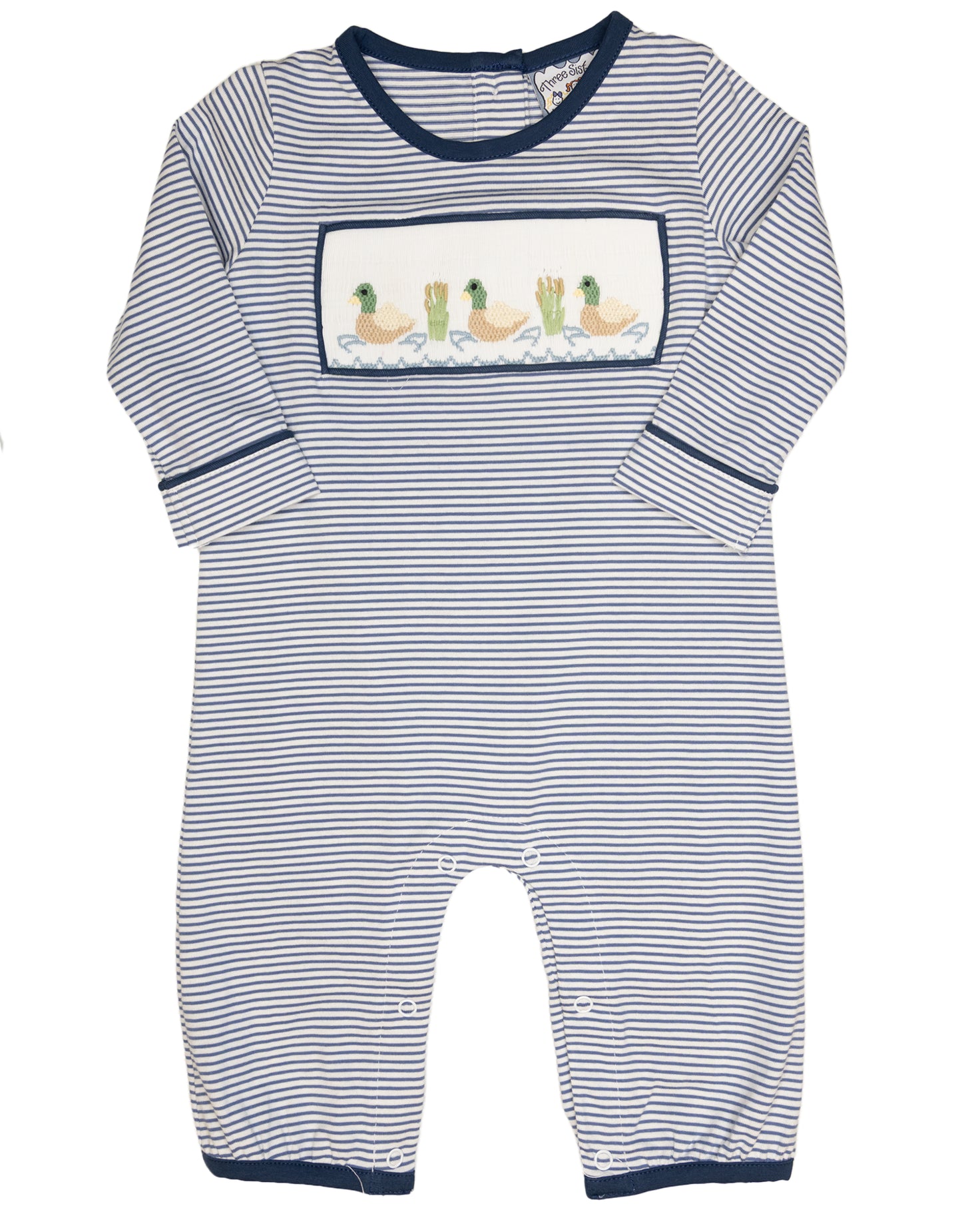 Mallard Duck Smocked Boys Romper