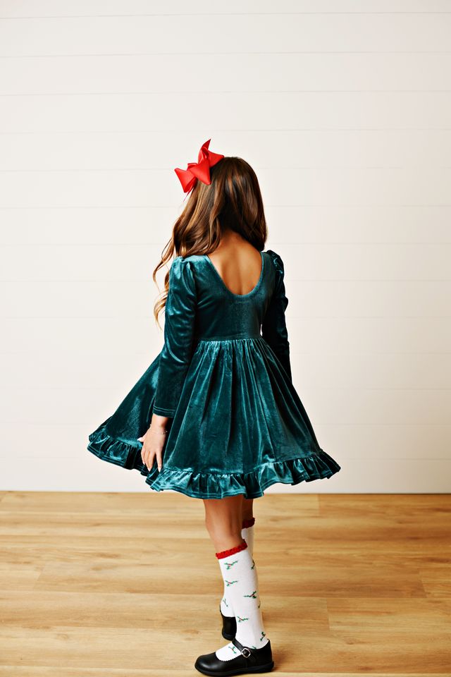Green Velvet Dress
