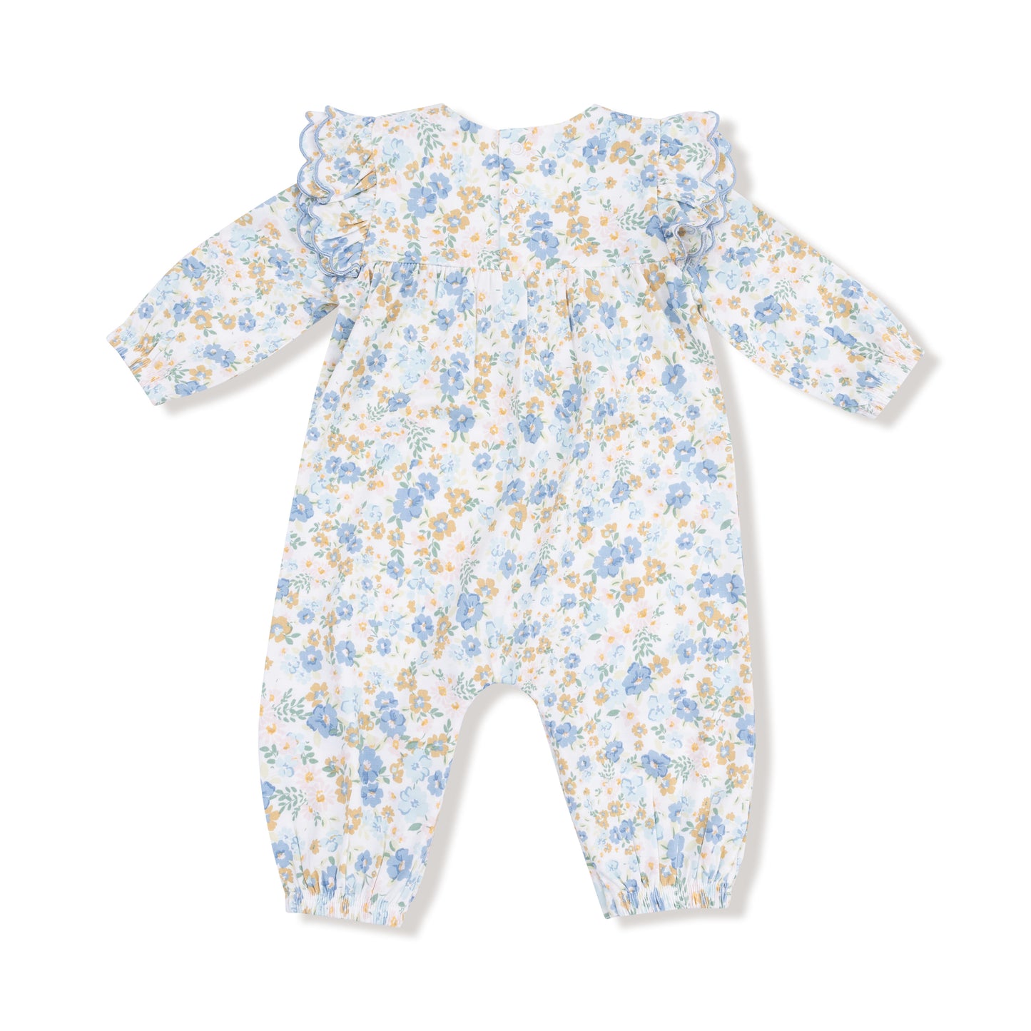 Sweet Rose Calico Ruffle Romper