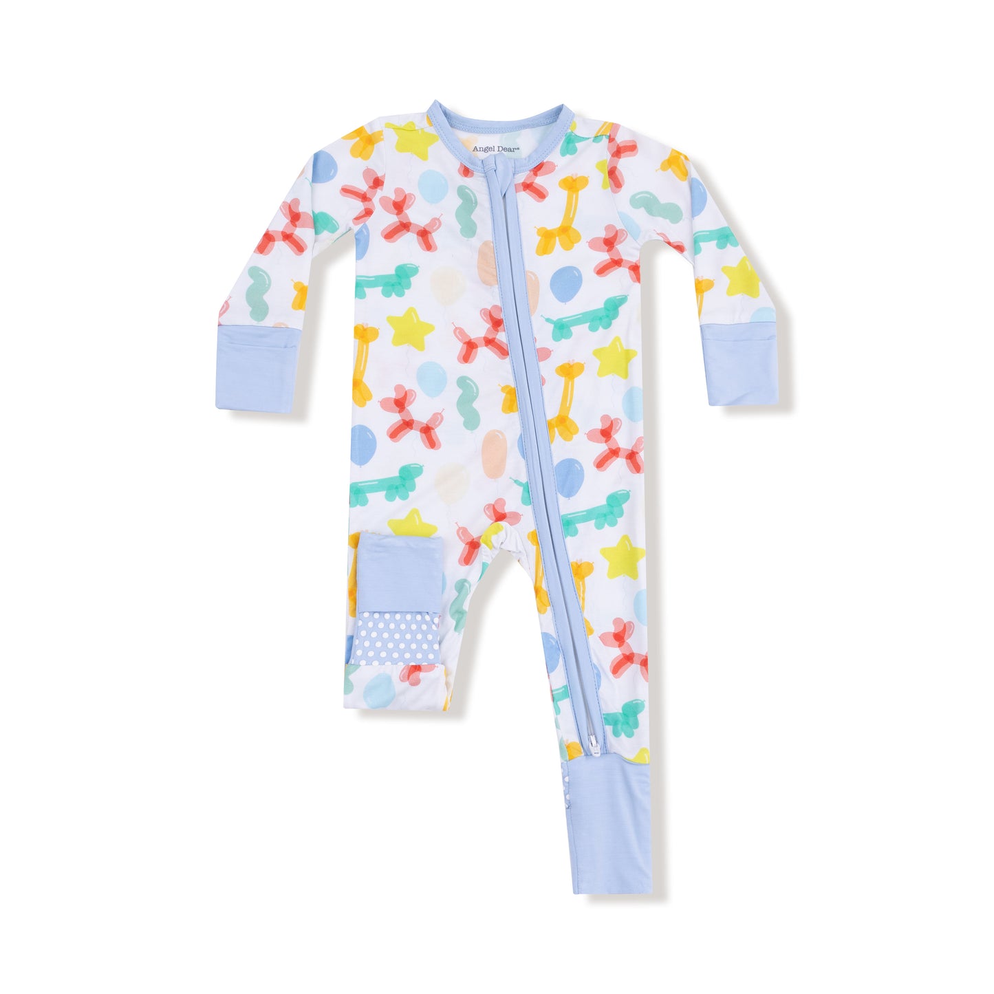 Blue Balloon Animals Zipper Romper