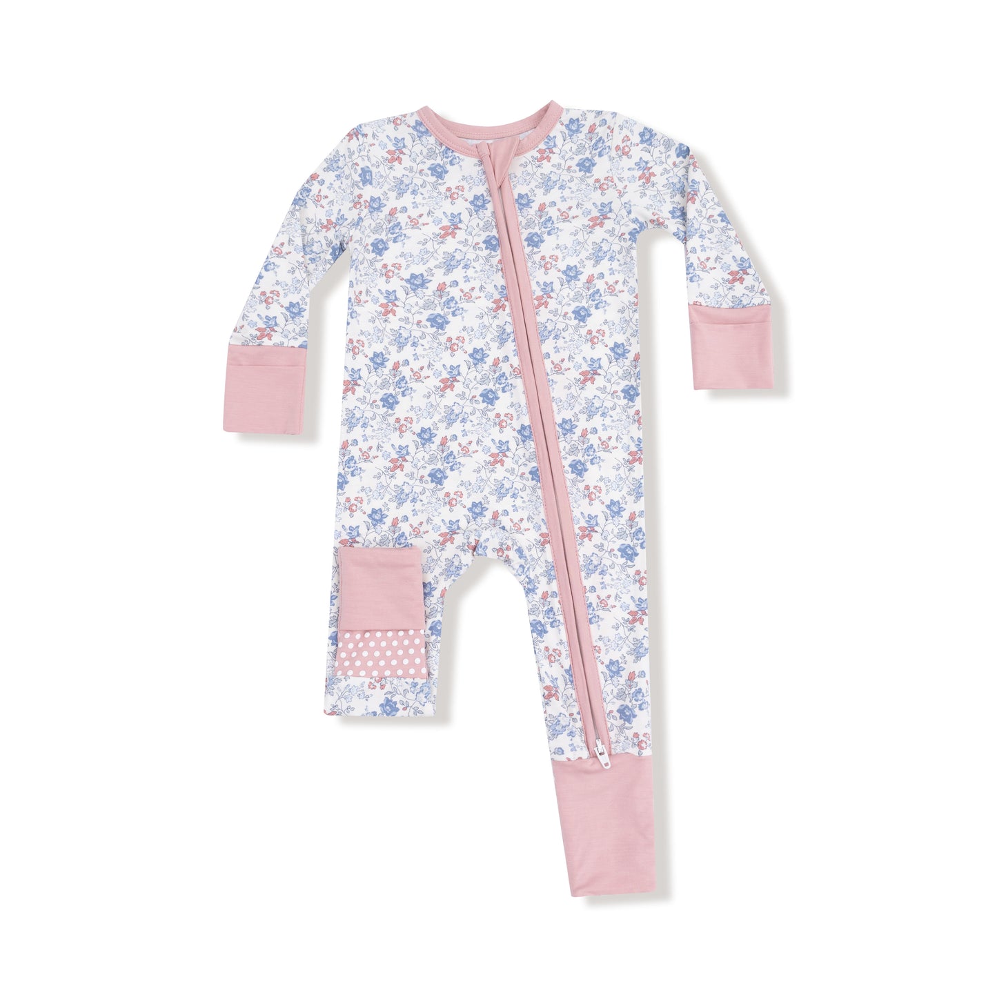 Country Girl Floral Zipper Romper