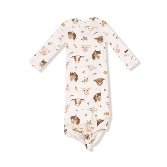 Vintage Farm Animals Knotted Gown