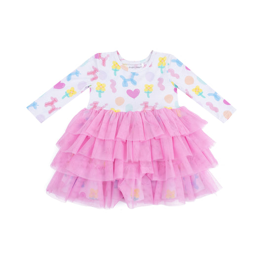 Balloon Animals Pink Twirly Tulle Dress