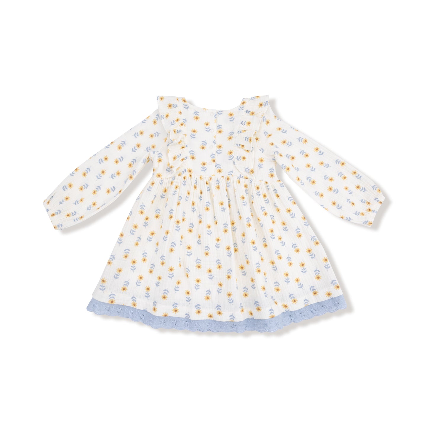 Western Sunflower Dress With Ribbed Leggings