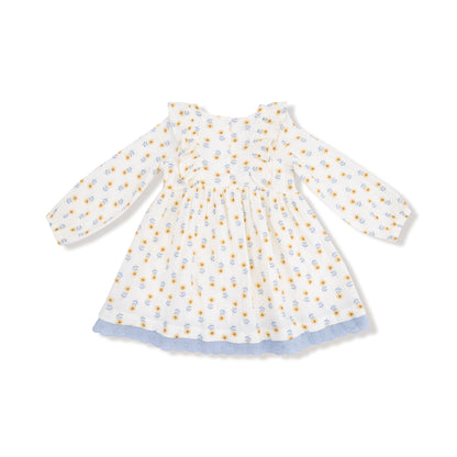 Western Sunflower Dress With Ribbed Leggings