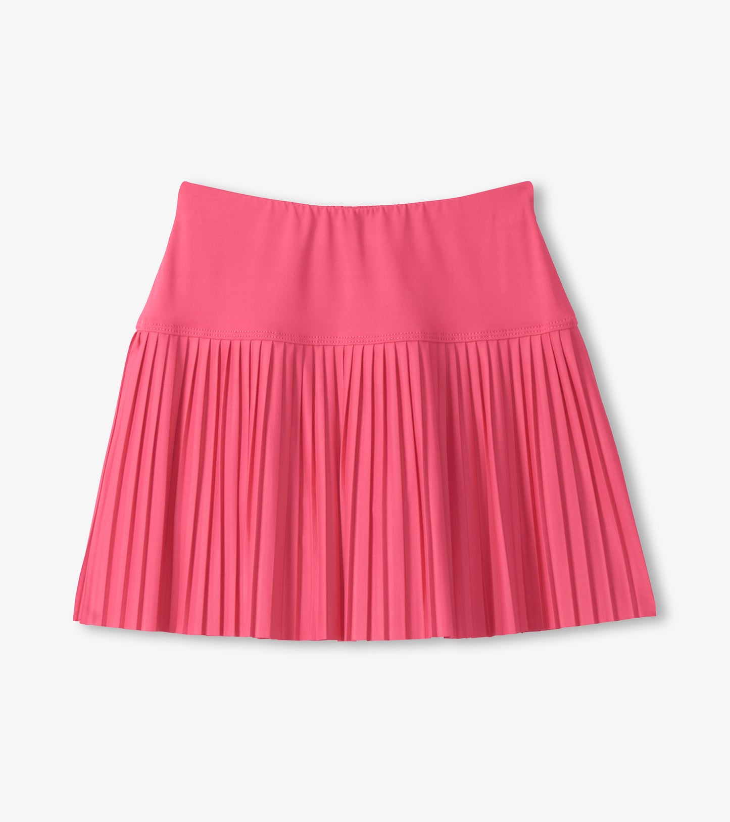 Pink pleated skirt on a light gray background